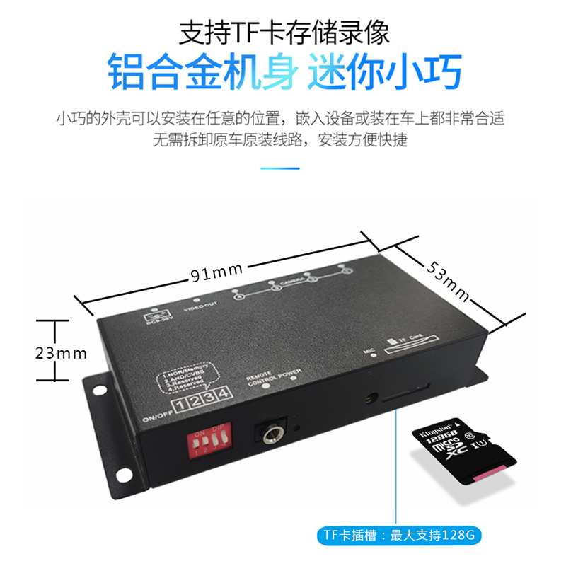 360°全景四路行车记录仪套装车载分割器双核摄像头盲区汽车影像 - 图1