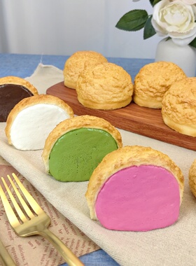 仿真慢回弹泡芙模型假蛋糕橱窗餐厅永久保鲜美食影视拍摄展示用品