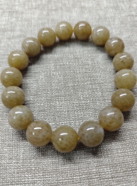 天然和田玉新疆且末金山红糖糖白麻糖圆珠单圈男女手串卡12mm