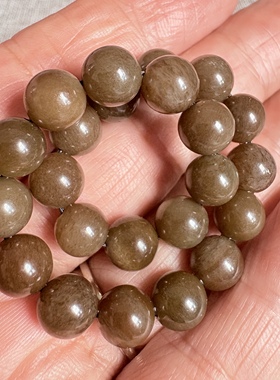 天然和田玉新疆且末老红糖卡8圆珠单圈手串男女情侣款手链百搭款