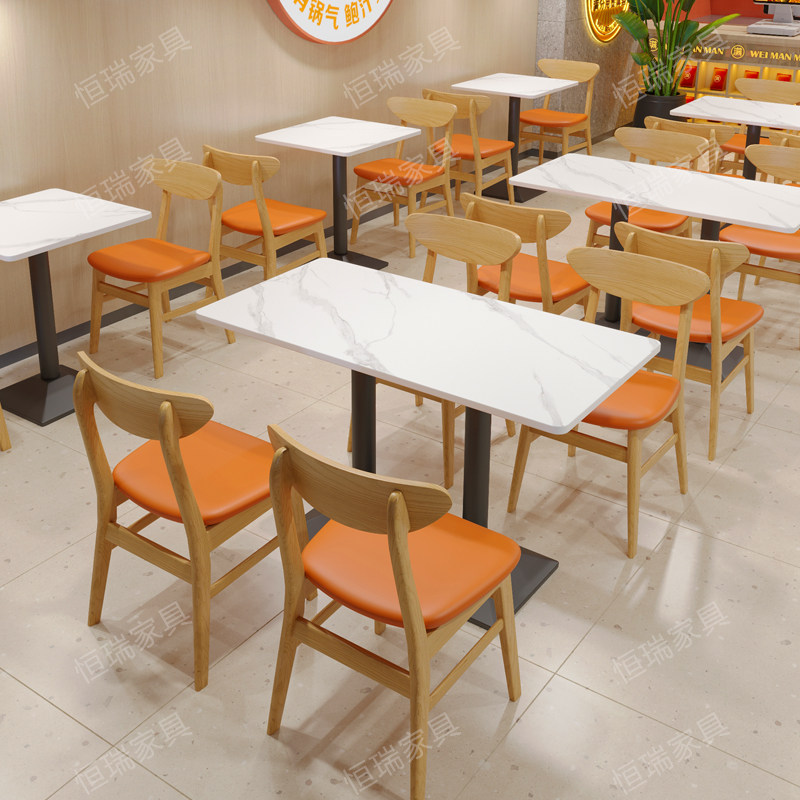 岩板餐桌商用餐饮店学校食堂桌椅组合员工公司饭堂快餐店餐厅家具,淘宝优惠券,粉丝福利购,淘宝优惠卷