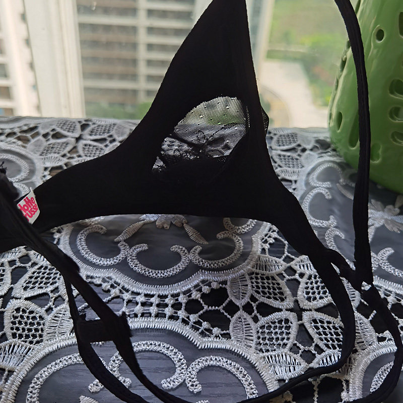 原创开口JJ套囊袋自带透气孔 U凸性感透视蕾丝男士丁字内裤保密发,淘宝优惠券,粉丝福利购,淘宝优惠卷