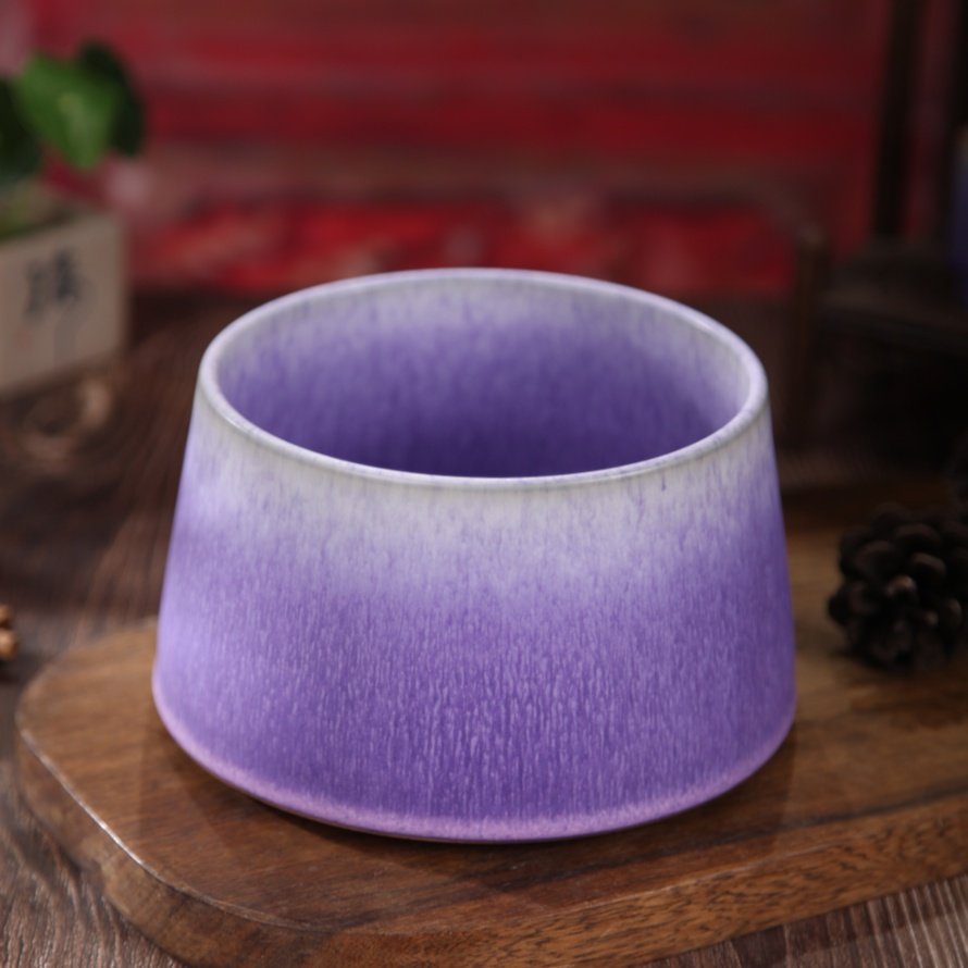 南风雅集 任晓飞手作原矿炭烧钧瓷窑变紫光釉建水水洗笔洗果仓,淘宝优惠券,粉丝福利购,淘宝优惠卷