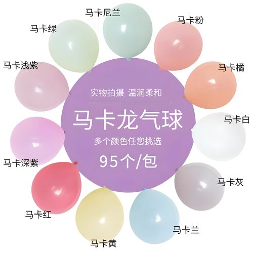 520情人节加厚马卡龙色系乳胶气球结婚礼房装饰布置儿童生日派对 - 图2