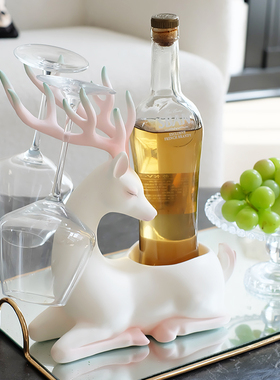 米子家居福鹿收纳摆件新中式客厅