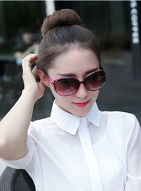 墨镜眼睛明星款优雅风长脸太阳镜