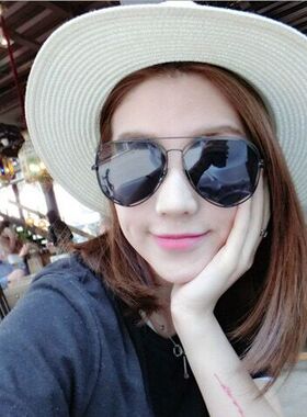 韩国个性圆脸长男防紫外线眼镜