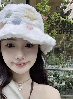 可爱渔夫帽出游可爱女秋冬