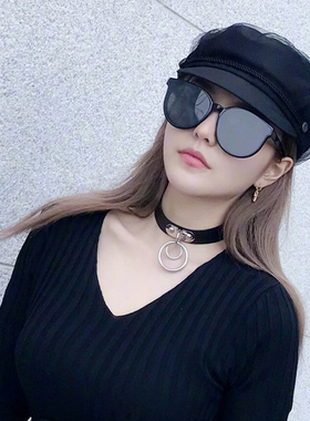 圆脸网红同款男士太阳镜2021新品