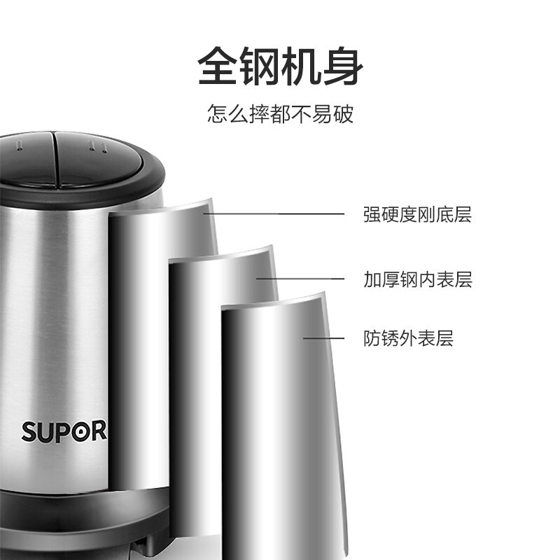 苏泊尔绞肉机家用电动小型不锈钢多功能搅肉料理机搅拌机碎菜打馅 苏泊尔绞肉机家用电动小型不锈钢多功能搅肉料理机搅拌机碎菜打馅