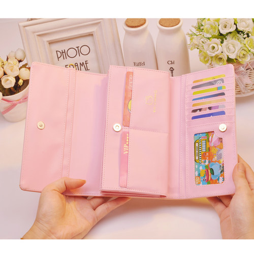 hello kitty真皮钱包女长款2024新款时尚女学生韩版可爱钱夹 手包 - 图0