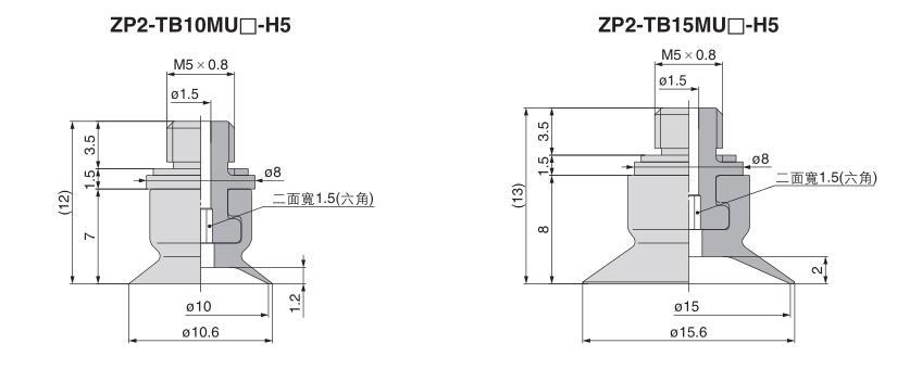 SMC真空吸盘ZP2-TB10MUN-H5 ZP2-TB08MUN-H5 ZP2-TB06/15MUN-H5 - 图1