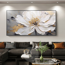 Pure Hand Painted oil painting Modern light extravagant creatingroom Dafen Village Decorative Painting Sofa Background Wall Floral Gold Leaf Hanging Painting