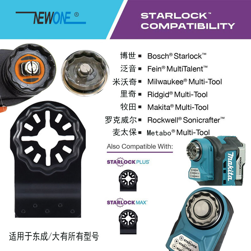 STARLOCK万用宝配件星锁花孔锯片32mm高碳钢适用于大有博世万用宝 - 图1