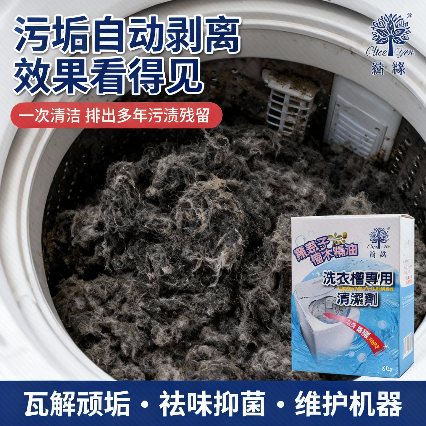 洗衣机槽清洁剂无患子桧木精油滚筒波轮通用强力除垢除菌去味神器 - 图2
