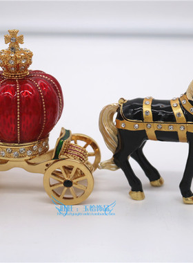 俄罗斯工艺品欧式风黑色南瓜马车