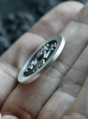 天一宝泉男女银手工吊坠