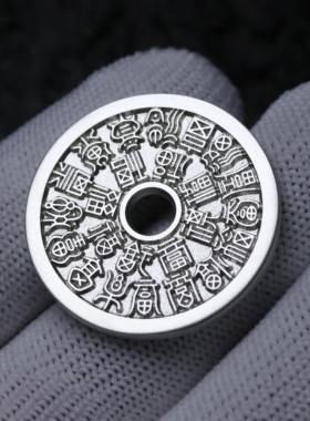 天一宝泉男女银古法手工挂坠吊坠