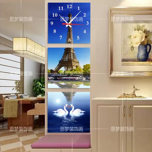 Висящая стеклянная стеклянная гостиная крыльца каркас рисунок висящая картина, вертикальная версия эйфелевой башни украшения росписи рисовать Ice Crystal