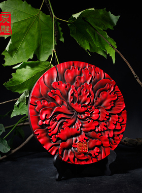 金乌炭雕花开富贵客厅可定制玄关