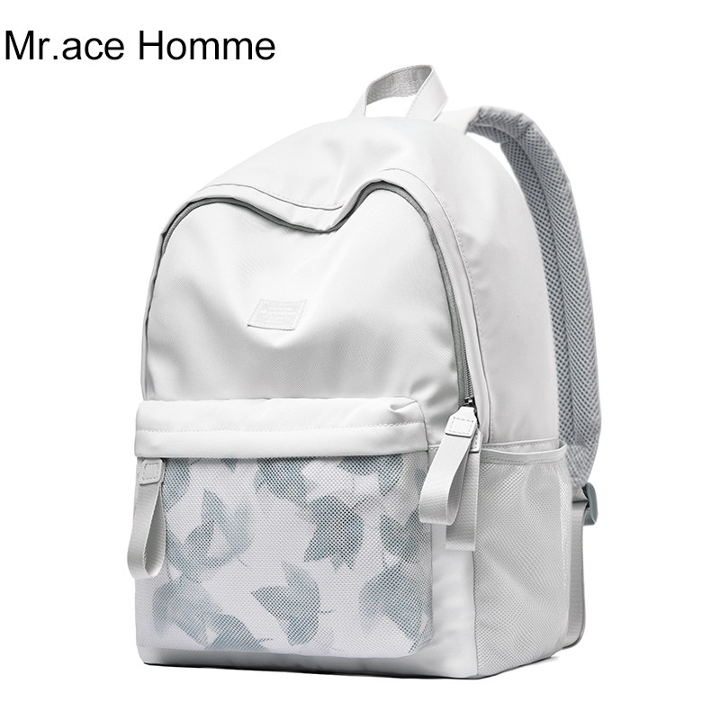 mracehomme女纯色高中学生双肩包 mracehomme双肩背包