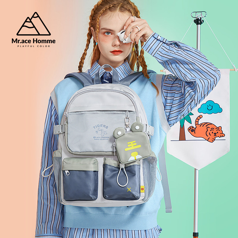 mrace萌虎系列新款原创女双肩包 mracehomme双肩背包