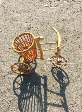 竹制自行车 纯手工玩具 竹工艺品 小玩具 旅游纪念礼物 竹 天然