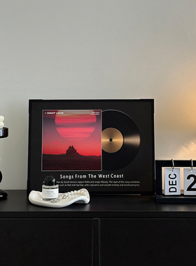 创意黑胶唱片造型装饰摆件家居装饰桌面复古艺术摆设小众高级感