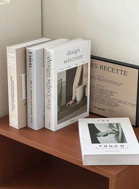 北欧设计感仿真书装饰摆件客厅桌面假书装饰品拍照道具新款法式