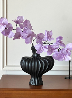 粉色保湿手感蝴蝶兰桌面装饰摆件高级咖啡店餐桌花艺韩系拍照道具