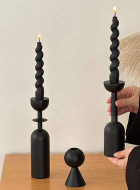 高级烛台客厅摆件木质法式