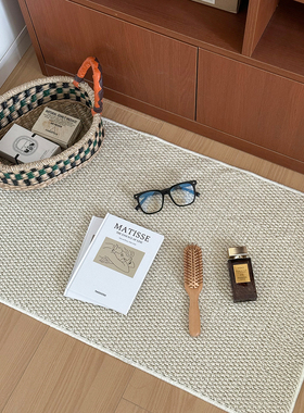 装饰摆件拍照道具高级编织客厅卧室飘窗垫仿剑麻脚垫博主同款地垫