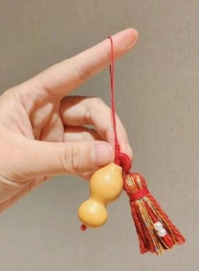 新款葫芦挂件 车钥匙扣 新中式手工编织绳流苏吊坠手持文玩包挂