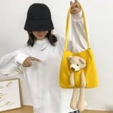 Милая небольшая сумка, летний шоппер, сумка на одно плечо, тканевый мешок, 2020, с медвежатами