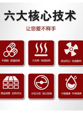 燃气无烟烧烤炉商用烤串炉