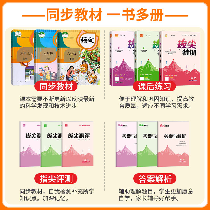 浙江适用小学拔尖特训一二三四五六年级上册下册语文数学英语全套人教版北师大小学教材同步训练必刷题课堂作业课时作业练习册专用