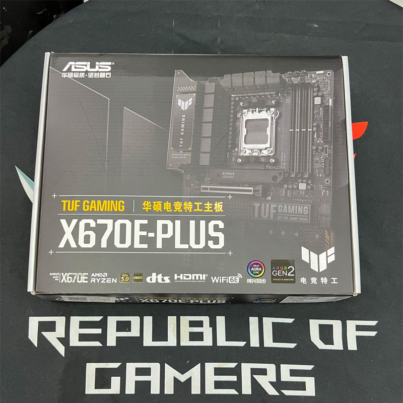 华硕TUF GAMING X670E-PLUS主板+ AMD 7600X/7700X 支持DDR5内存 - 图0