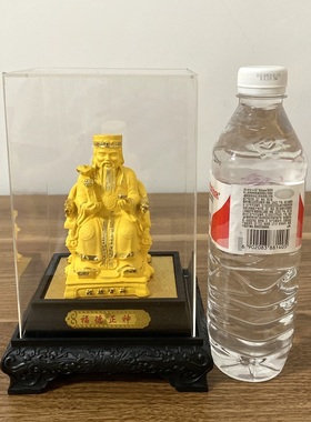 绒沙金摆件福德正神工艺品土地公