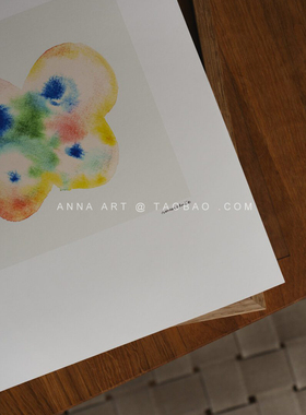 ANNA 丹麦设计Nomen Studio水彩蝴蝶艺术海报 北欧客厅卧室装饰画