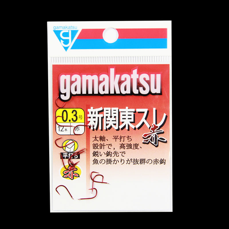 日本gamakatsu伽玛卡兹鱼钩A1新关东白上黑赤红无倒刺竞技钓鱼钩 - 图2