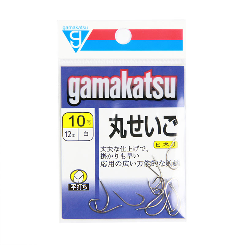 日本gamakatsu伽玛卡兹鱼钩丸世白上黑池塘溪流有倒刺钓鱼钩渔钩 - 图3