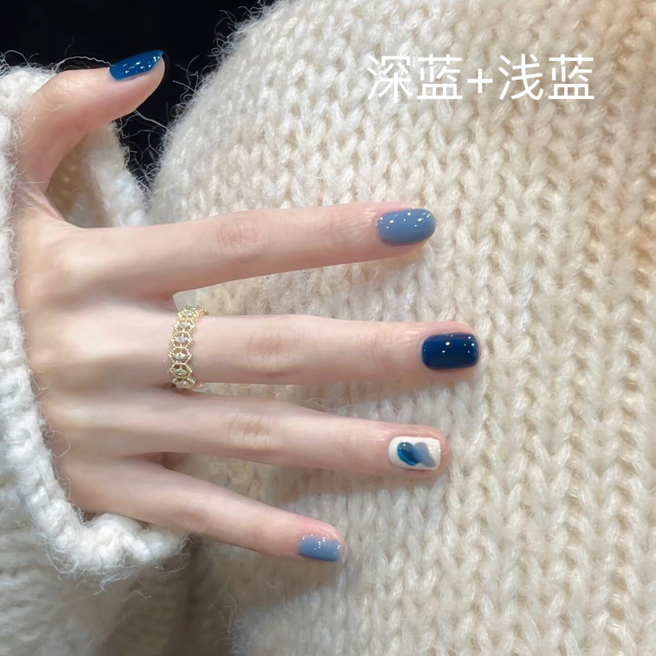 短款粉黄蓝绿黑多色撞色简约显白彩色跳色拼色美甲手工穿戴甲成品,淘宝优惠券,粉丝福利购,淘宝优惠卷