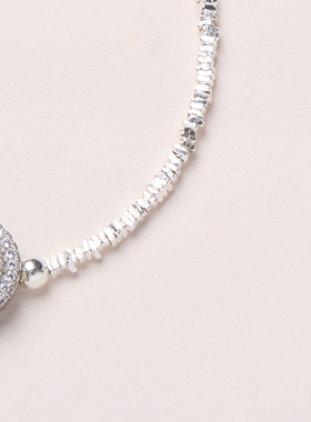 s925纯银精致天然海蓝宝手链轻奢小众感气质饰品礼物女新款链