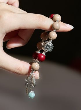 白龙涎合香珠六字真言手链串珠女中草文玩手串手饰首饰