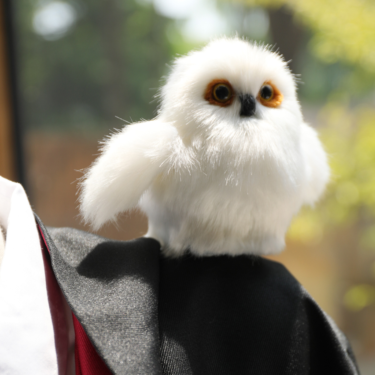 原创站肩膀猫头鹰哈利波特磁吸海德薇毛绒玩具公仔手工送女生礼物 - 图0