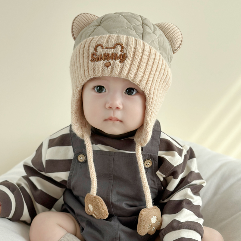 秋冬6个月宝宝帽子男童冬季1岁儿童男孩2025新款秋冬季婴儿冬天女 - 图1