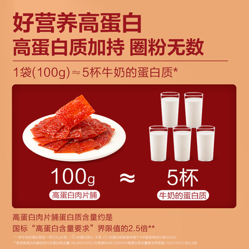 良品铺子猪肉脯500g靖江特产猪肉干鸡肉铺休闲办公室解馋小零食 - 图3