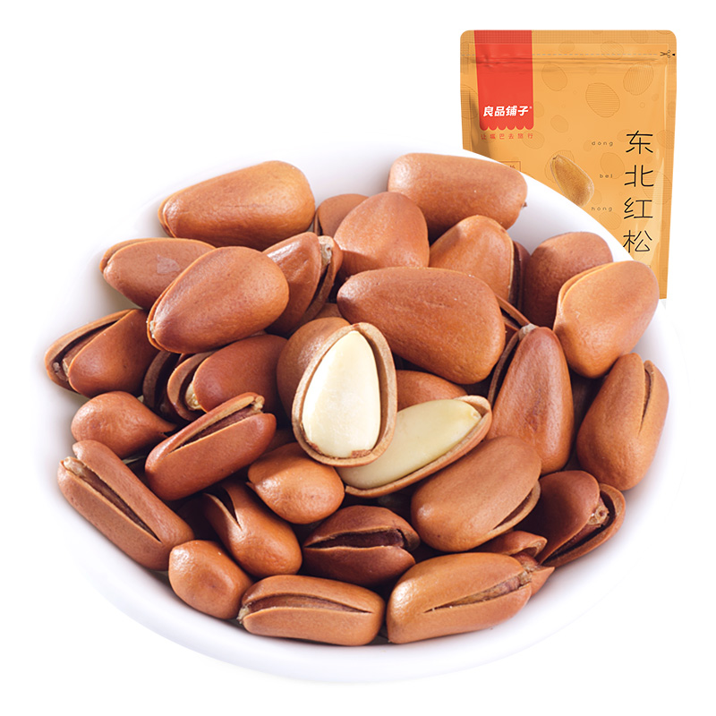 手剥开口松子手拨坚果干果特产零食袋装 良品铺子东北红松 98g 手剥开口松子手拨坚果干果特产零食袋装 良品铺子东北红松 98g