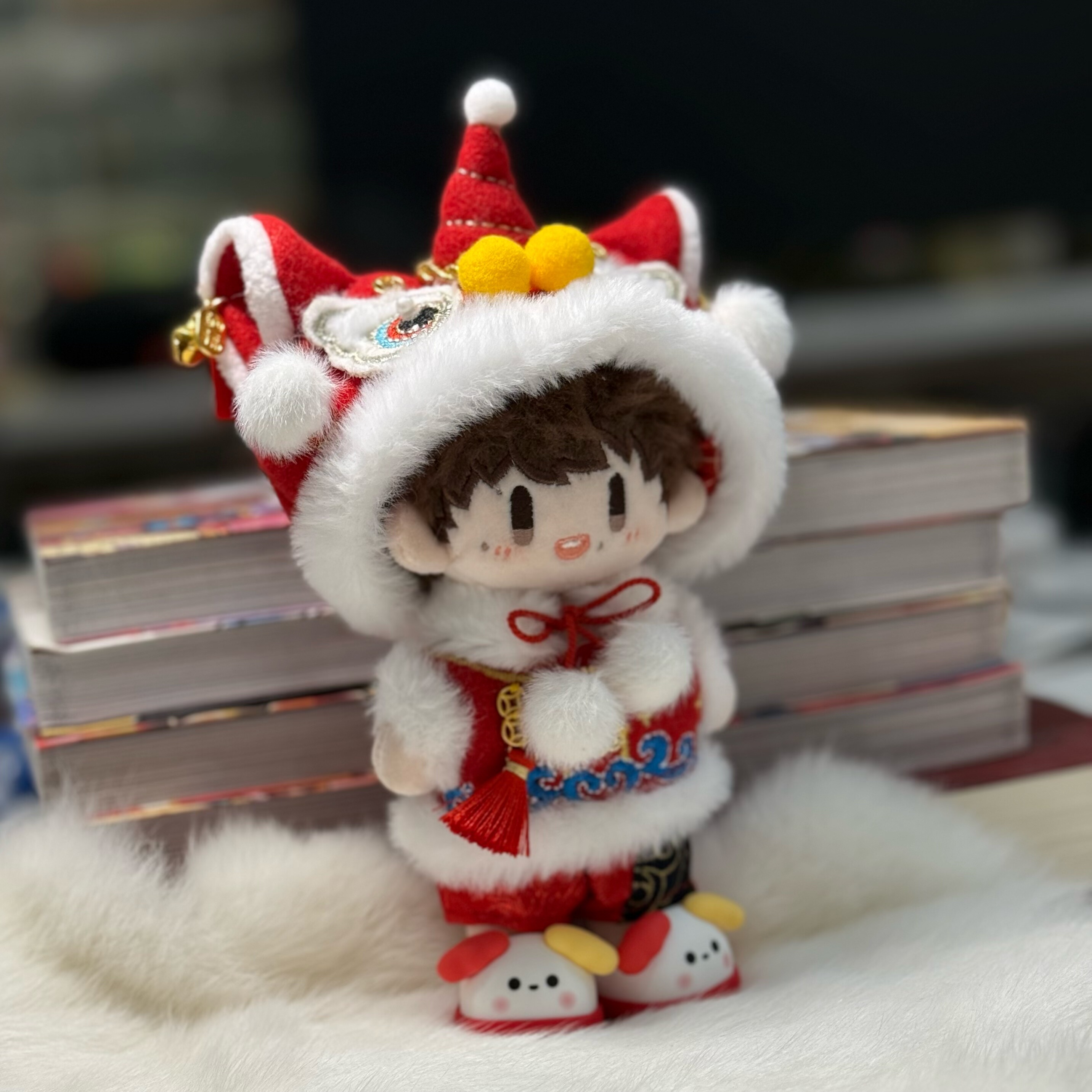 好运来~周深棉花娃娃周可可醒狮10cm15cm拜年服新年娃衣套装衣服,淘宝优惠券,粉丝福利购,淘宝优惠卷