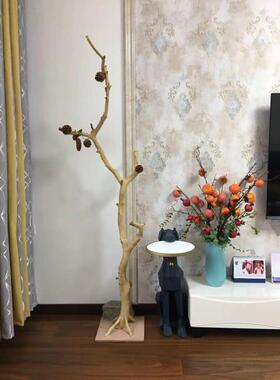 干树枝原木枯木鸟架造型壁挂装饰